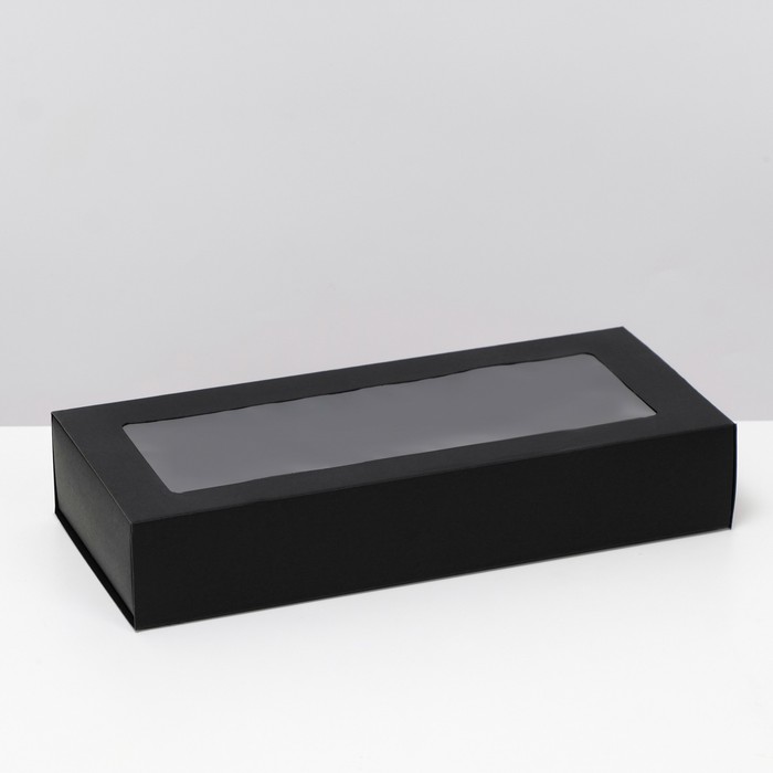 Коробка пtнал черная 27*12*5