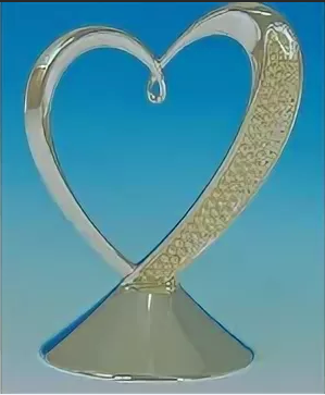 Сердце металлическое 12 см